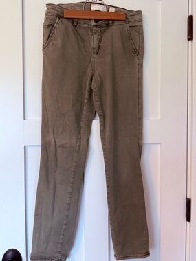 Anthropologie Hei Hei Straight-Leg Women’s Pants in Olive